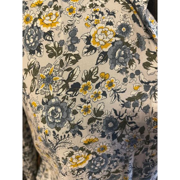 Loft Women's Size Small Floral Button Up Top GUC - Picture 8 of 10